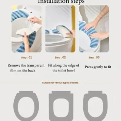 Warm Toilet Seat Cover - Soft Deluxe Bathroom Accessory