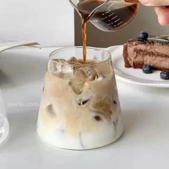 Wasserbecher aus klarem Glas – vielseitiger Kaffee- und Saftbecher