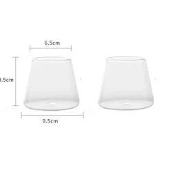 Wasserbecher aus klarem Glas – vielseitiger Kaffee- und Saftbecher