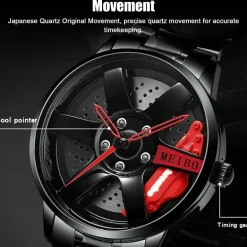 Wasserdichte Herrenuhr – Autofelgen-Design