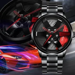 Wasserdichte Herrenuhr – Autofelgen-Design
