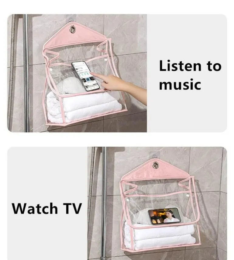 Wasserdichte, hängende Badezimmer-Organizer-Tasche – transparente Aufbewahrungslösung