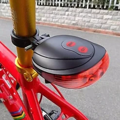 Wasserdichte LED-Laser-Fahrradwarnlampe - Helles Sicherheitslicht