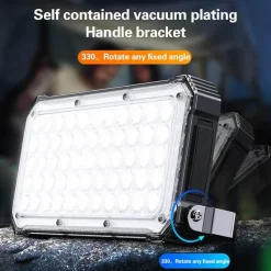 Wasserdichte LED-Powerbank - Tragbares Ladegerät mit kabellosem Laden