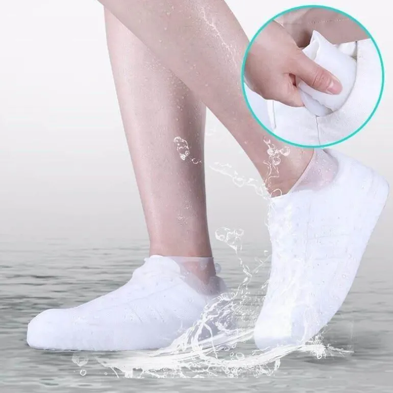 Wasserdichte Silikon-Überschuhe – wiederverwendbar, 2er-Pack