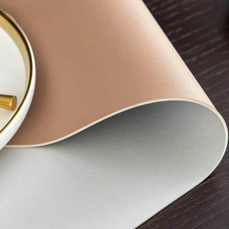 Wasserdichte Tischschutzmatte aus Leder – nordisches minimalistisches Design