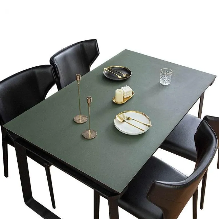 Wasserdichte Tischschutzmatte aus Leder – nordisches minimalistisches Design