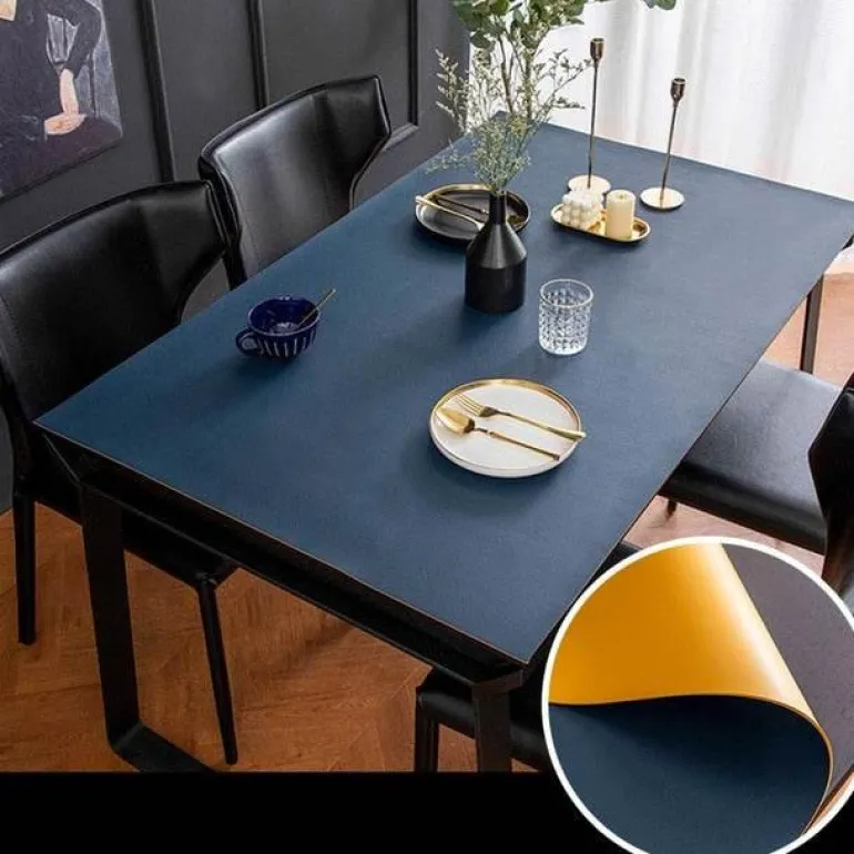Wasserdichte Tischschutzmatte aus Leder – nordisches minimalistisches Design