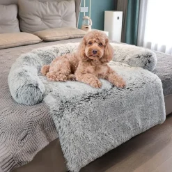 Wasserdichter großer Plüsch-Sofabezug für Haustiere – Bettschutz