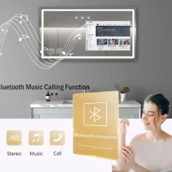 Wasserdichter Zauberspiegel mit LED-Touchscreen – intelligenter Kosmetikspiegel