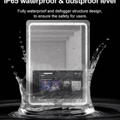 Wasserdichter Zauberspiegel mit LED-Touchscreen – intelligenter Kosmetikspiegel