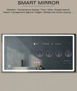 Wasserdichter Zauberspiegel mit LED-Touchscreen – intelligenter Kosmetikspiegel