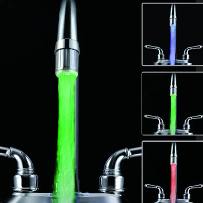 Wasserhahn mit LED-Temperatursensor – Bunter Wasseranzeigehahn