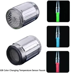 Wasserhahn mit LED-Temperatursensor – Bunter Wasseranzeigehahn