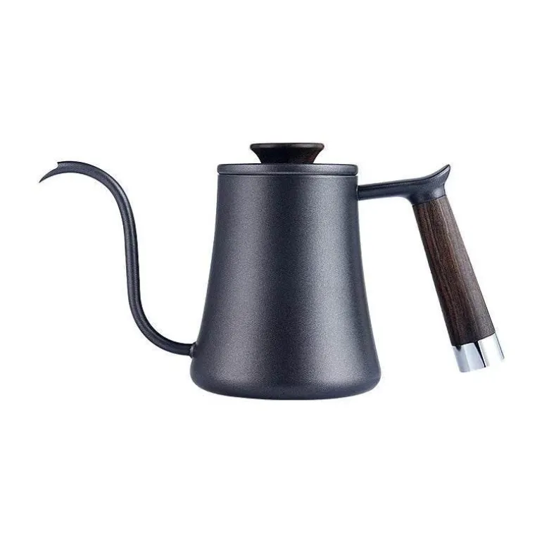 Wasserkocher mit Schwanenhals-Aufguss – Kaffeemaschine mit Holzgriff