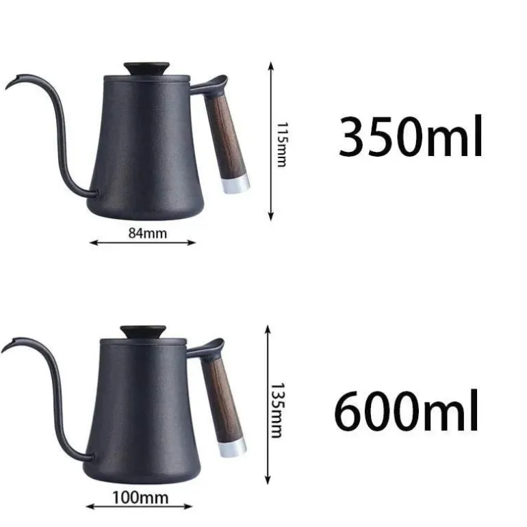 Wasserkocher mit Schwanenhals-Aufguss – Kaffeemaschine mit Holzgriff