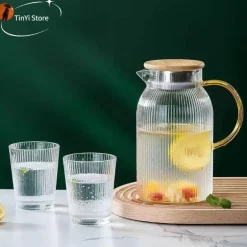 Wasserkrug aus Glas mit Griff – Vielseitiger Krug für heißen und kalten Tee