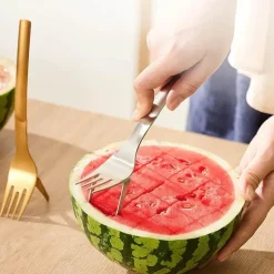 Wassermelonenschneider-Gabel - Schneidwerkzeug aus Edelstahl