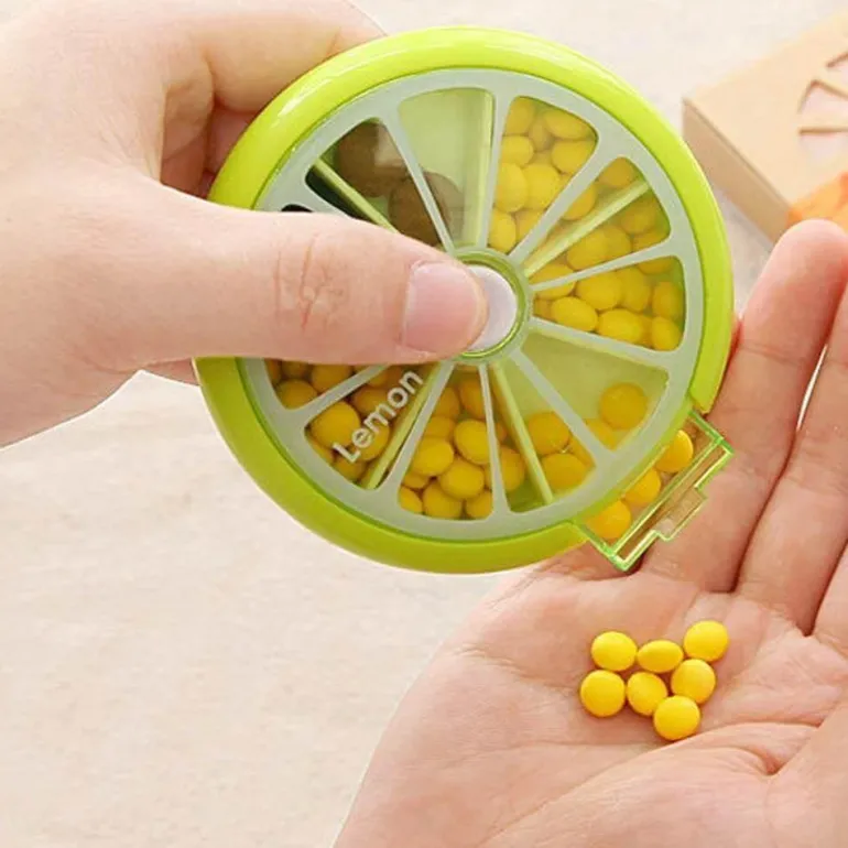 Wöchentliches Pillendosen-Set – 2 drehbare Medikamentenboxen