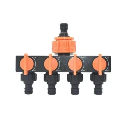 4-Wege-Wasserverteiler für den Gartenhahn – Schlauchverbinder-Bewässerungssystem