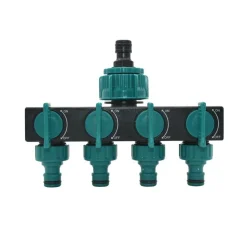 4-Wege-Wasserverteiler für den Gartenhahn – Schlauchverbinder-Bewässerungssystem