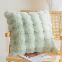 Weicher Kissenbezug aus Plüsch mit Wolkenmotiv, gemütliches Dekokissen für Zuhause