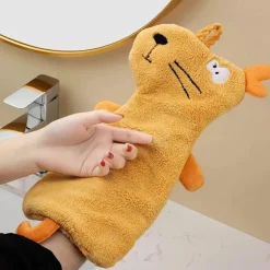 Weiches, saugfähiges Handtuch mit Cartoon-Tiermotiv für Kinder, Küchenspaß