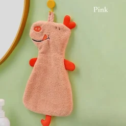 Weiches, saugfähiges Handtuch mit Cartoon-Tiermotiv für Kinder, Küchenspaß