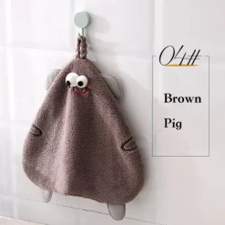 Weiches, saugfähiges Handtuch mit Cartoon-Tiermotiv für Kinder, Küchenspaß