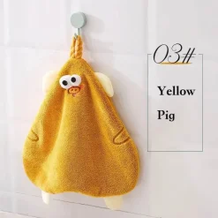 Weiches, saugfähiges Handtuch mit Cartoon-Tiermotiv für Kinder, Küchenspaß