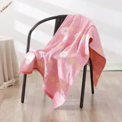 Weiches, schnelltrocknendes Badetuch aus Baumwolle – 70 x 140 cm