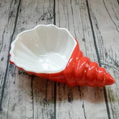 Weißes Conch-Teller-Set – elegantes Porzellangeschirr für Snacks und Desserts