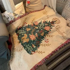 Weihnachts-Überwurfdecke – Festliche Wohnzimmerdekoration & Sofatuch