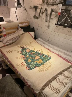 Weihnachts-Überwurfdecke – Festliche Wohnzimmerdekoration & Sofatuch