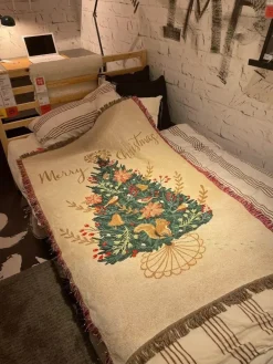 Weihnachts-Überwurfdecke – Festliche Wohnzimmerdekoration & Sofatuch