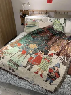 Weihnachts-Überwurfdecke – Festliche Wohnzimmerdekoration & Sofatuch