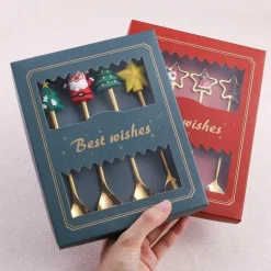 Weihnachtsgeschirr-Set – 4-teiliges Geschirrset mit „Beste Wünsche“-Design