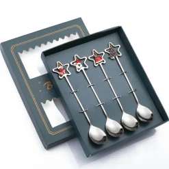 Weihnachtsgeschirr-Set – 4-teiliges Geschirrset mit „Beste Wünsche“-Design