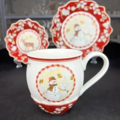 Weihnachtsgeschirr-Set - Teller, Tassen, Schüsseln