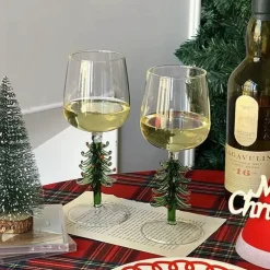 Weihnachtskelch-Set aus Glas – Festliches Cocktail-Trinkgeschirr zum Verschenken