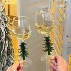 Weihnachtskelch-Set aus Glas – Festliches Cocktail-Trinkgeschirr zum Verschenken