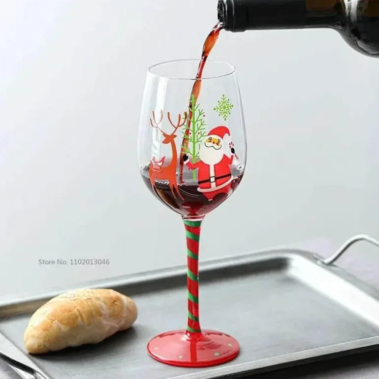 Weihnachtskelch-Set aus Glas – Festliches Cocktail-Trinkgeschirr zum Verschenken
