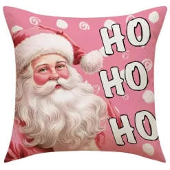 Weihnachtskissenbezug - Weihnachtsmann und Schneemann - Weihnachtsdekor