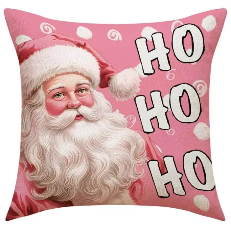 Weihnachtskissenbezug - Weihnachtsmann und Schneemann - Weihnachtsdekor