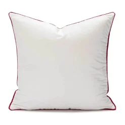 Weihnachtskissenbezug aus Samt – Festliches Dekor mit roter Schleife