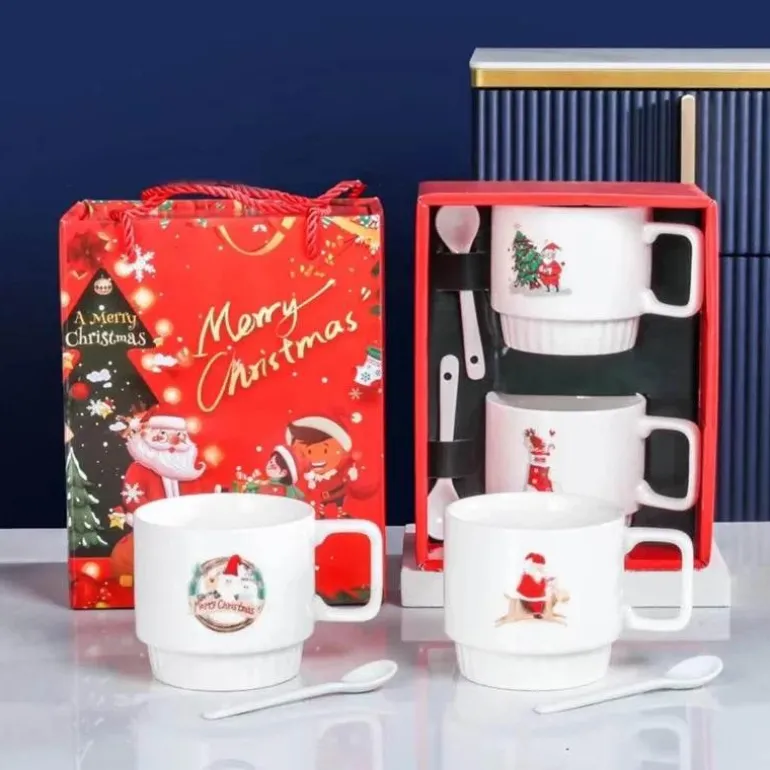 Weihnachtsmann-Keramiktassen-Set – das perfekte Weihnachtsgeschenk für festliche Feiern