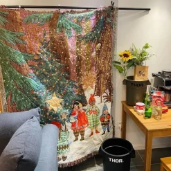 Weihnachtssofadecke - Weihnachtsdeko-Überwurf