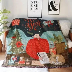 Weihnachtssofadecke - Weihnachtsdeko-Überwurf