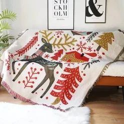 Weihnachtssofadecke - Weihnachtsdeko-Überwurf