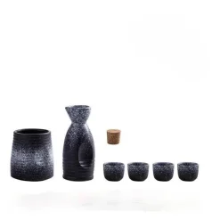 Wein- und Sake-Set aus Keramik mit Heizung – Elegantes Servierset